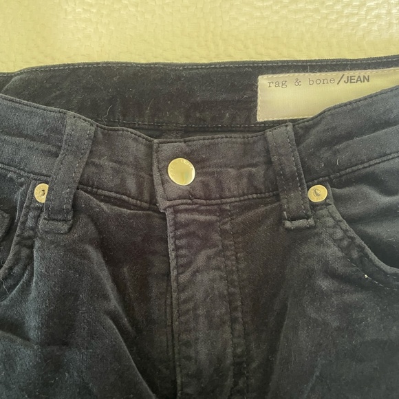 Rag and Bone Velour Velvet Skinny Navy Pants 27 - Picture 5 of 7